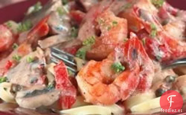 Stroganoff de Camarón Ennegrecido