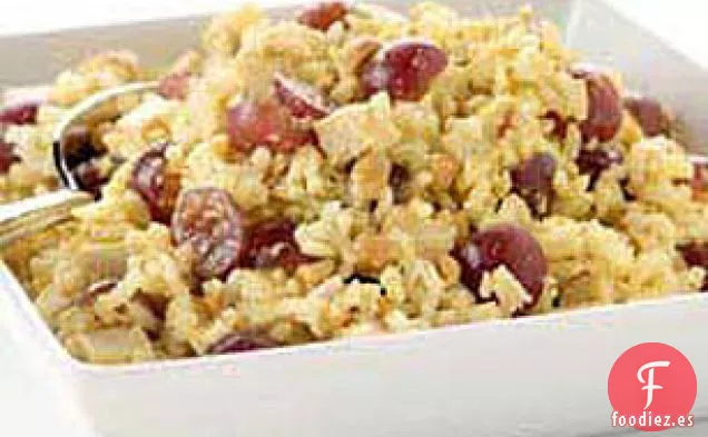 Ensalada de Arroz con Pavo al Curry Rápido