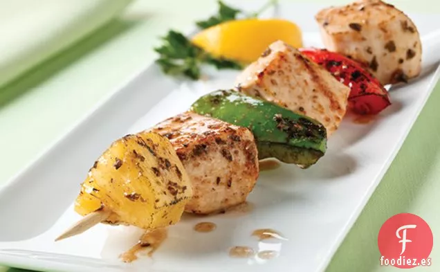 Brochetas de Piña y Pollo
