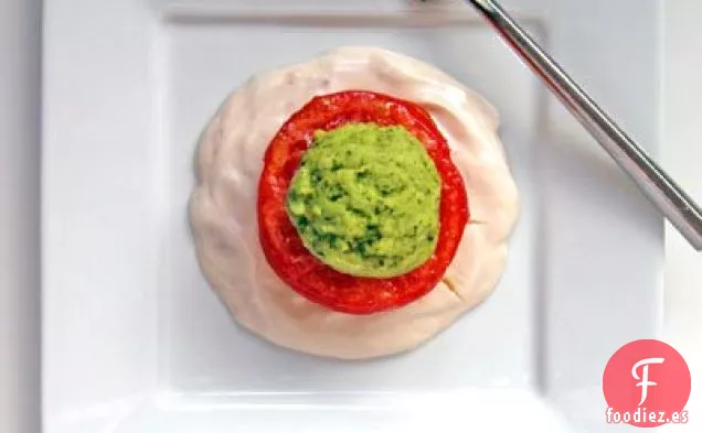 Tomates Confitados Con Galletas De Albahaca