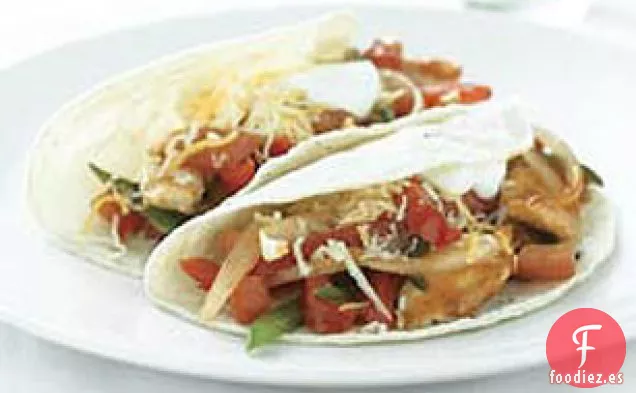 Fajitas de Sartén de Pollo a la Barbacoa