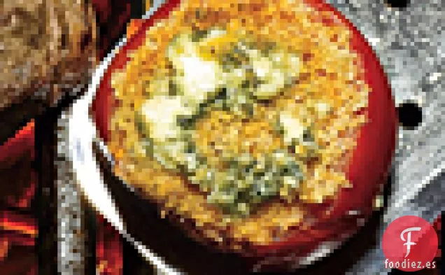 Tomates Con Costra de Queso Azul