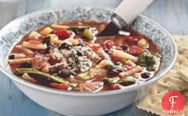 Sopa de Minestrone de Frijoles Negros