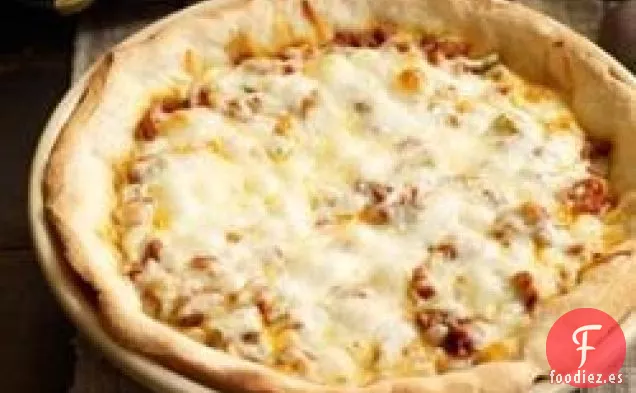 Pizza de Salchichas de Plato Profundo de Chicago