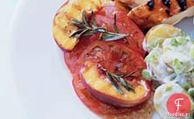 Ensalada de Melocotón a la Parrilla de Pop-Pop