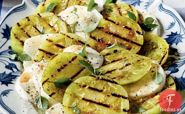 Tomates Verdes a la Parrilla Caprese
