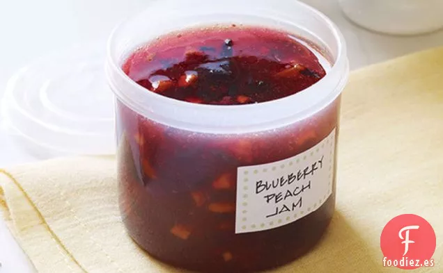 30 Minutos para el casero SEGURO.Mermelada Congeladora de Arándanos y Melocotones