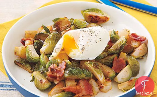 Repollitos de bruselas con Bacon Hash