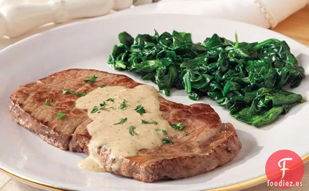 Bistec con Salsa de Queso Azul con Brandy