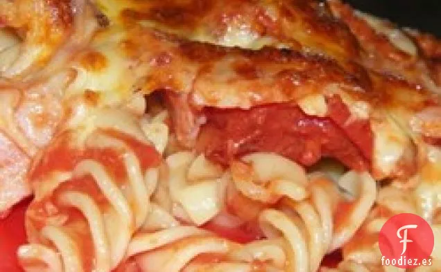 Hornear Pasta con Tomate y Tocino