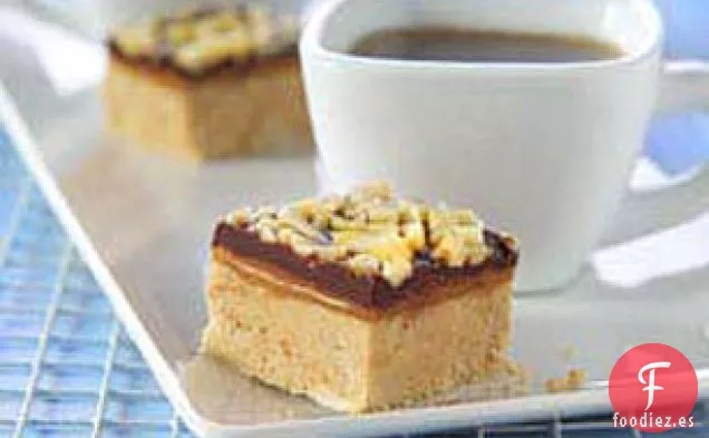 Barras de Mantequilla de Maní, Caramelo y Almendras