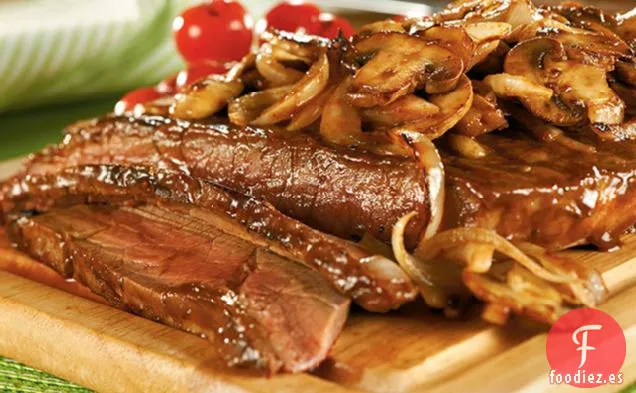 Filete de Estilo Neoyorquino con Salteado de Champiñones