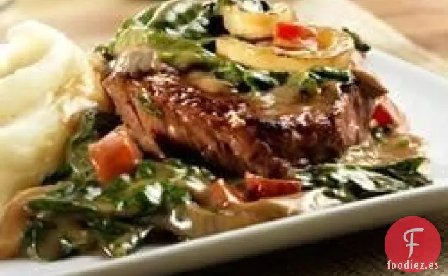 Solomillo de ternera con Espinacas