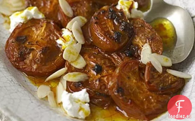 Tomates Asados Al Azafrán Con Labneh