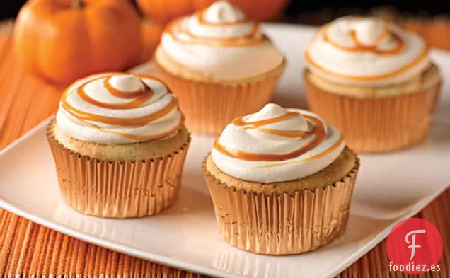 Cupcakes de Crema de Calabaza y Caramelo