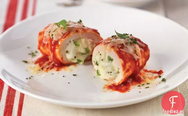 Rollitos de Pollo Italianos con Cinco Quesos