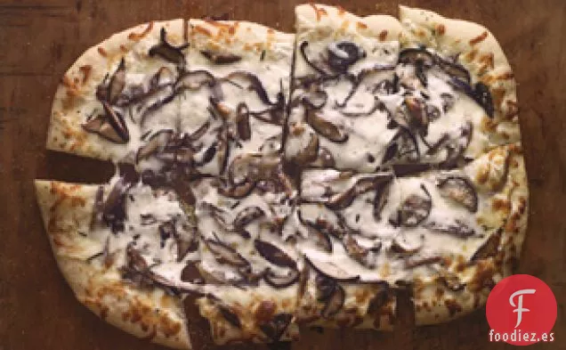 Pizza Blanca con Champiñones
