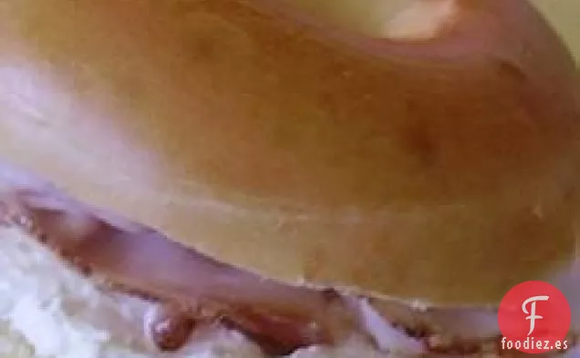 Bagels De Jamón Con Queso Crema De Miel Y Mostaza