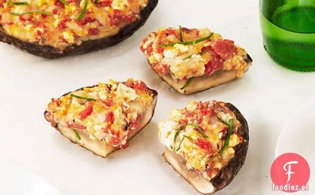 Champiñones Portobello Rellenos a la Parrilla