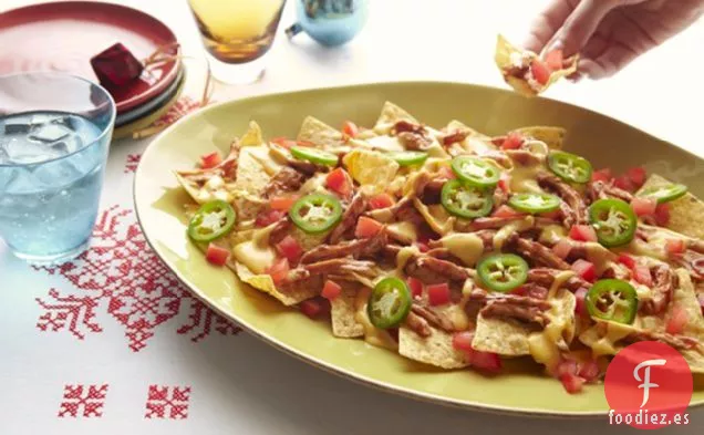 Nachos de Pollo a la Barbacoa