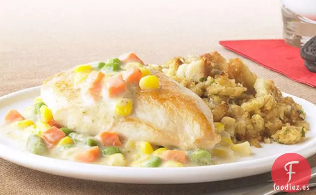 Sartén Cremosa de Pollo con Relleno
