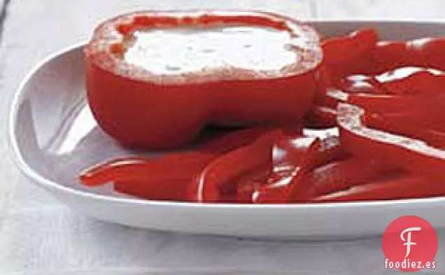 Pimientos con Salsa Ranch de Parmesano