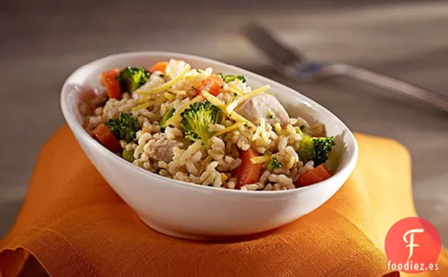 Sartén Griega de Pollo y Arroz de 3 Pasos