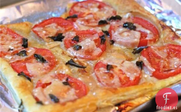 Tarta De Tomate Con Parmesano Y Albahaca