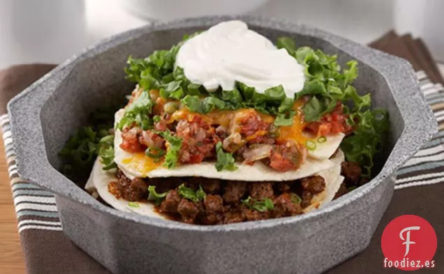 Pastel de Tacos en Capas Fácil