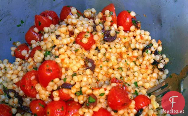 Cuscús Perla Con Aceitunas Y Tomates Asados