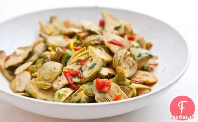 Alcachofas Con Ajo Y Tomates