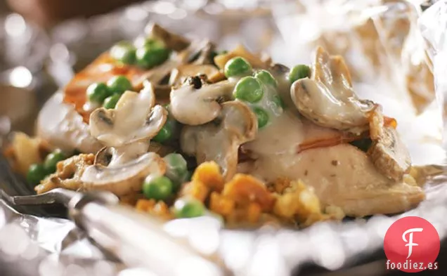Paquete de Aluminio de Pollo y Champiñones