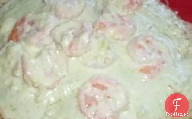 Camarones en Salsa de Crema de Aguacate