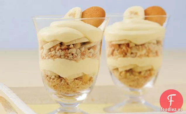 Parfaits de Pudín de Plátano