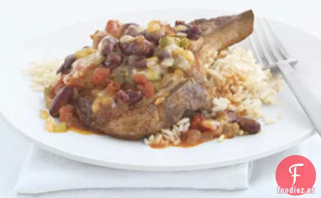 Chuletas de Cerdo y Arroz del Sudoeste
