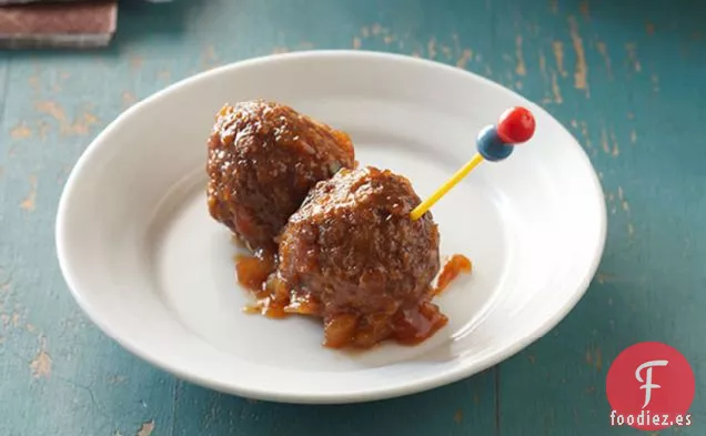 Albóndigas de Cóctel Glaseadas con Piña