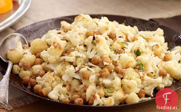 Mezcla de Coliflor y Garbanzos Asados