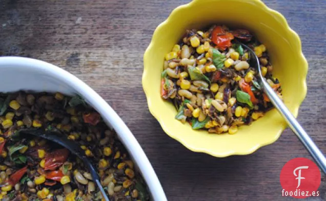 Succotash Con Arroz Salvaje Y Tomates