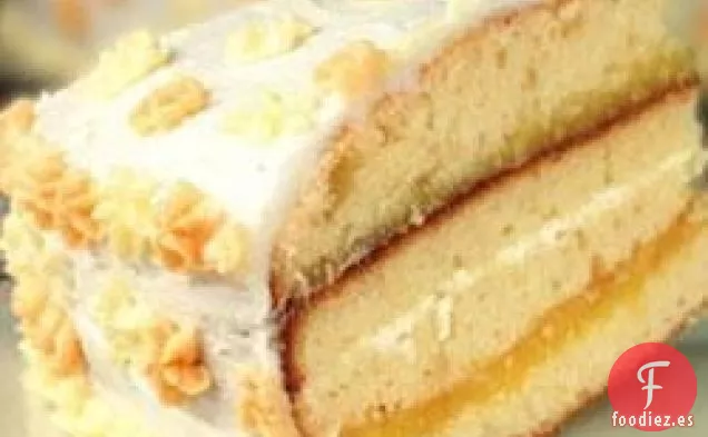 Pastel de Limón con Relleno de Limón y Glaseado de Mantequilla de Limón