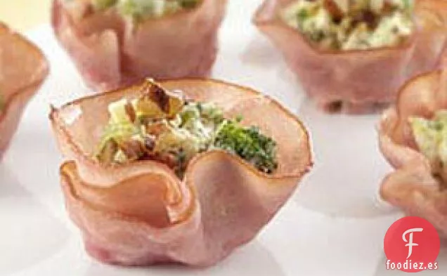 Mini Tazas de Brócoli y Jamón
