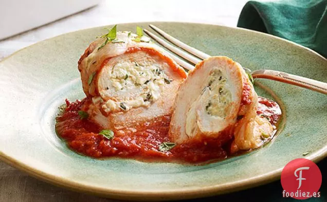 Rollitos de Pollo con Tomate y Albahaca