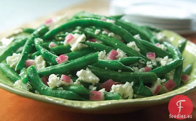 Ensalada de Frijoles Verdes y Queso Feta