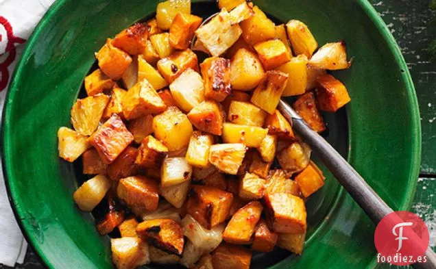 Batatas Asadas y Piña