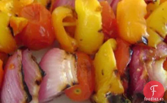 Brochetas de Verduras a La Parrilla