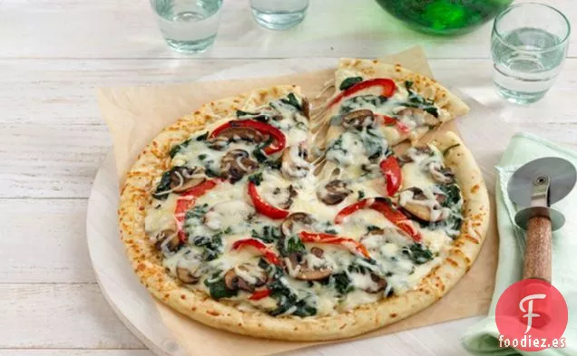 Pizza Alfredo de Verduras Fácil