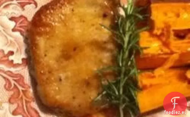 Chuletas de Lomo de Cerdo en Crema de Manzana