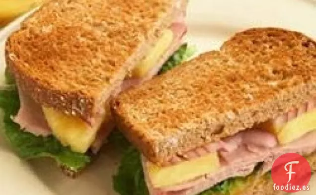 Sándwiches de Jamón Hawaiano