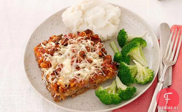 Pastel de Carne de Bruschetta de Mamá