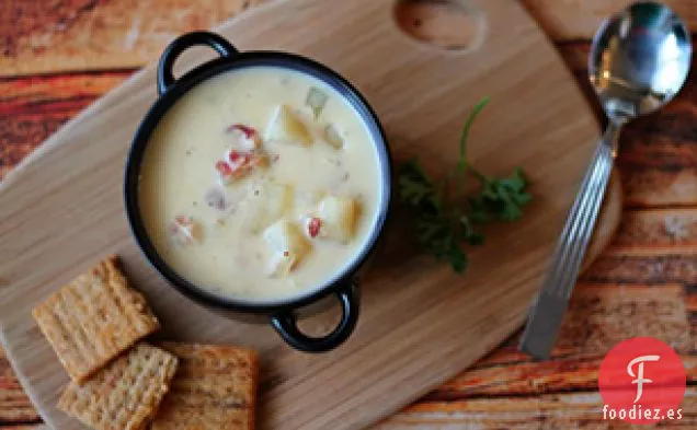 Sopa de Patata con Queso de Cocción Lenta con Tocino