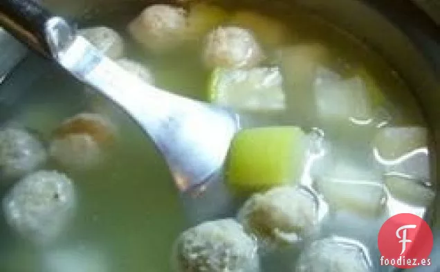 Sopa de Albóndigas de Melón de Invierno